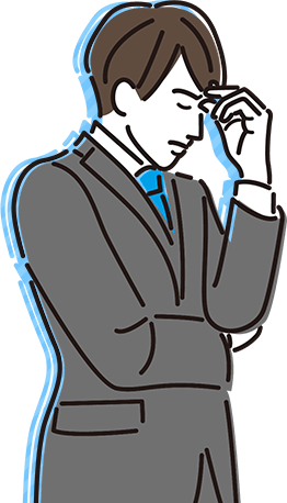 悩む人イラスト